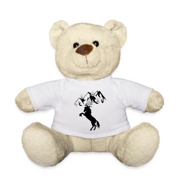Wild Wildpferde Hengst Pferd Reiter - Teddy - Weiß - Vorne