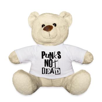 Punks Not Dead - Vintage Grunge - Punk Is Not Dead - Teddy Bear - white - Front