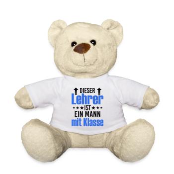 Dieser Lehrer ist ein Mann mit Klasse - Teddy - Weiß - Vorne