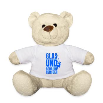 Glas und Gebäudereiniger Geschenkidee job Geschenk - Teddy - Weiß - Vorne