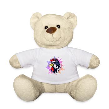 Drôle de poulet Dj avec des lunettes de soleil musique - Nounours - blanc - Devant