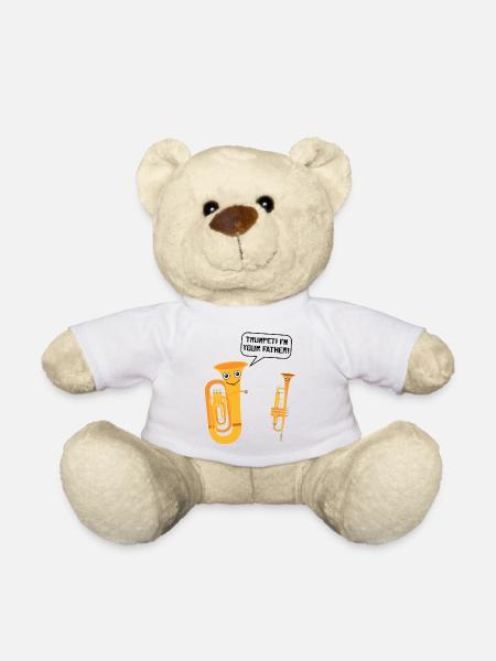 Tuba Blasinstrument Tubist Trompete Blaskapelle - Teddy - Weiß