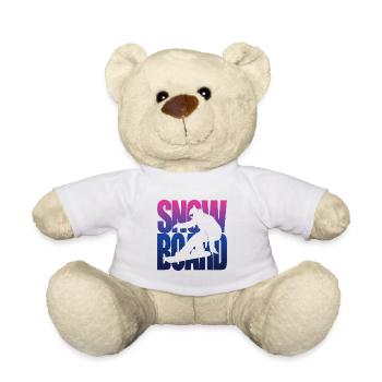 Snowboard Vacation Sports Winter Sports Snowboarder Cadeau - Nounours - blanc - Devant