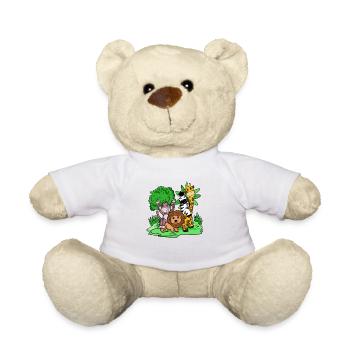 Jungle animaux Mignon - Nounours - blanc - Devant