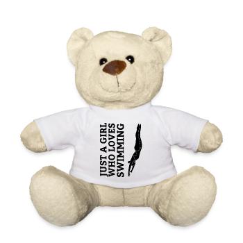 Natation nageuses femme fille nageuse - Nounours - blanc - Devant