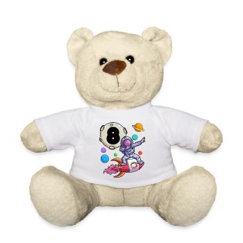 Dabbing Astronaut 8 Yrs alten Geburtstag junge Raum 8. - Teddy - Weiß - Vorne