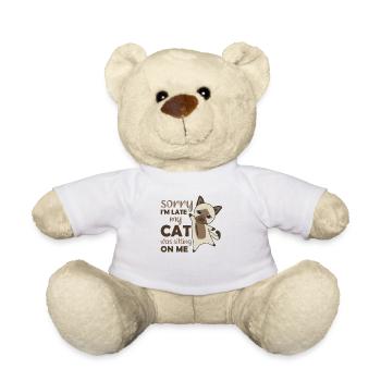Cat cats kitten funny saying - Teddy Bear - white - Front