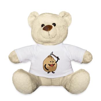 Noix de coco marteau craquant la nourriture de noix - Nounours - blanc - Devant