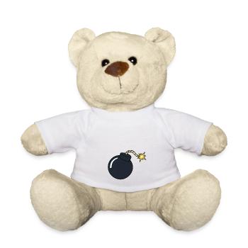 Bébé Bombe - Bébé Party Avis de grossesse - Nounours - blanc - Devant
