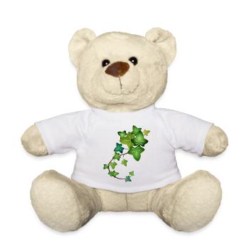evergreen bright green ivy tendril - Teddy Bear - white - Front