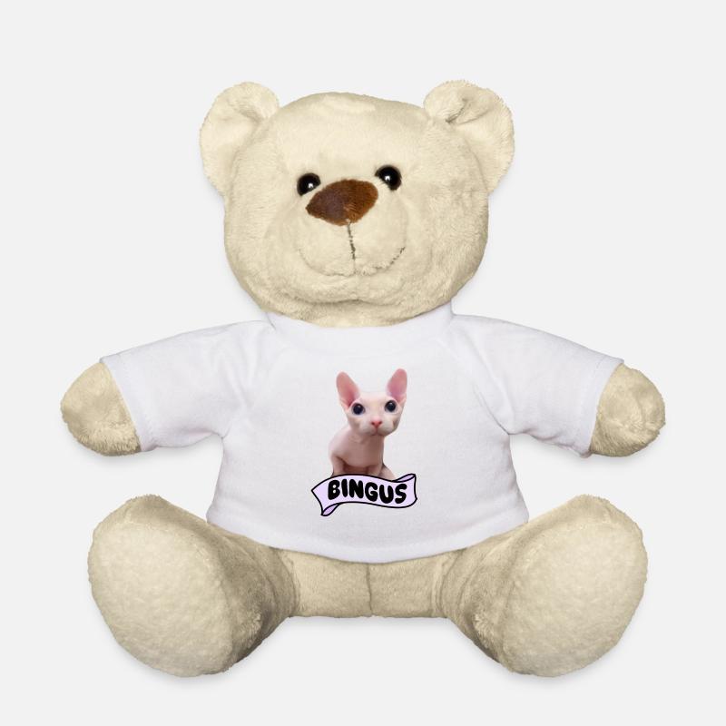 Bingus Cat Meme - Teddy Bear - white