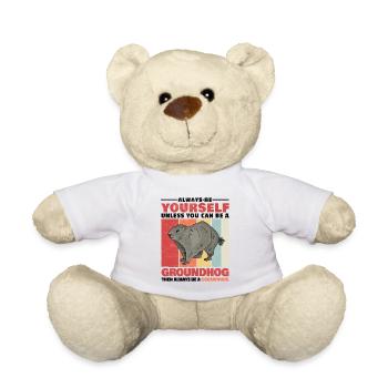 La marmotte est toujours toi-même rongeur rengaine - Nounours - blanc - Devant