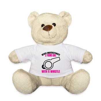 Referee lady referee saying girl gift - Teddy Bear - white - Front