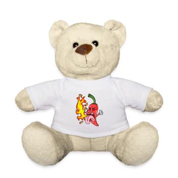 Drôle de piment - Peperoni - Nounours - blanc - Devant