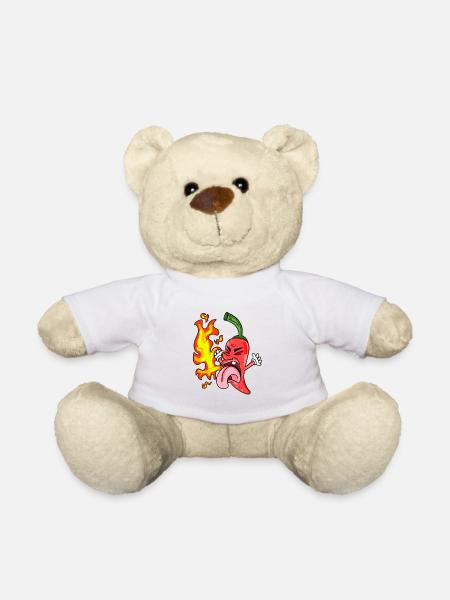 Lustige Chilischote - Peperoni - Teddy - Weiß