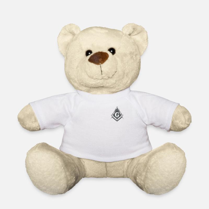 Freemasonry Symbol Pocket Shirt Mason - Teddy Bear - white