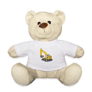 Dragage de chantier machine lourde cadeau - Nounours - blanc - Devant