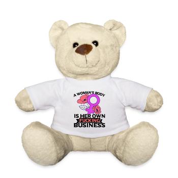 Feminist Feminism Emancipation Gift - Teddy Bear - white - Front