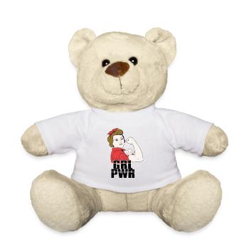 Feminist Feminism Emancipation Gift - Teddy Bear - white - Front