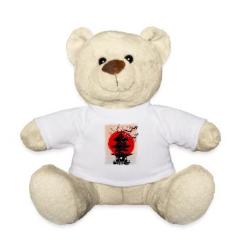 Asia Ville Illustration Japon - Nounours - blanc - Devant