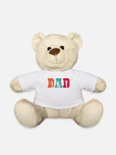 Père, papa, fête des pères, - Nounours - blanc