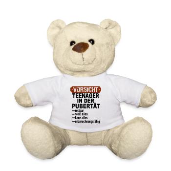 Vorsicht Teenager in der Pubertät - Teddy - Weiß - Vorne