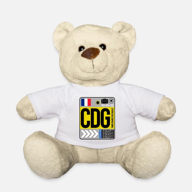 Paris Charles De Gaulle - Nounours - blanc