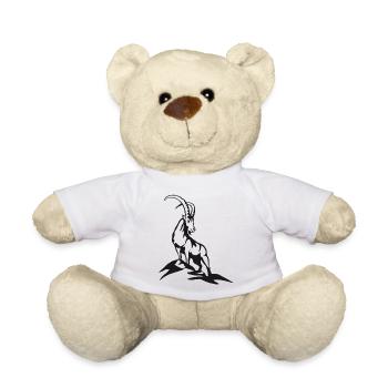 Capricorne en noir - Nounours - blanc - Devant