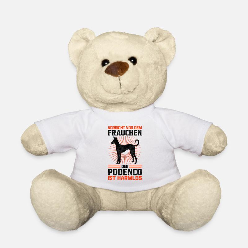 Podenco Frauchen spanischer Jagdhund Spruch - Teddy - Weiß