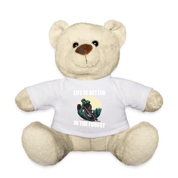 MTB Mountain Bike Life is better in the forest - Teddy Bear - white - Front