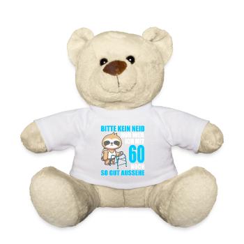 60. Geburtstag 60 Jahre Faultier Faultiere - Teddy - Weiß - Vorne