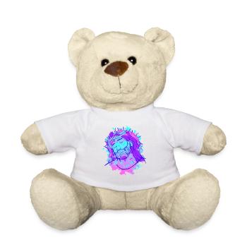 Jesus Shirt God Church Christian Catholic - Teddy Bear - white - Front