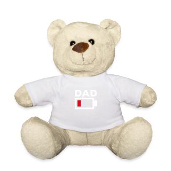 Papa batterie basse Drôle fatigué Papa père épuisé Pères épuisés - Nounours - blanc - Devant