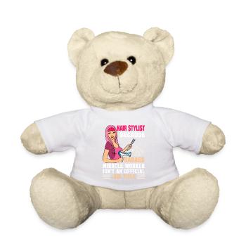 Frisör Barbier Haarschneiden Frisuren mit Spruch - Teddy - Weiß - Vorne