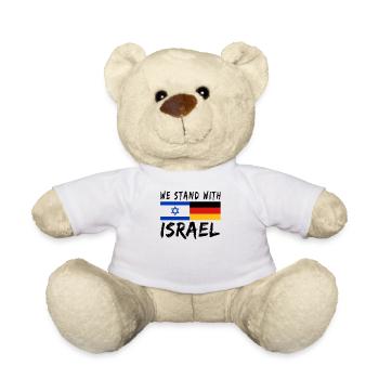 Se tient avec Israël | Allemagne Israël Amitié - Nounours - blanc - Devant