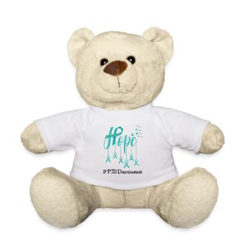 Posttraumatische Belastungsstörung | PTBS Kämpfer - Teddy - Weiß - Vorne