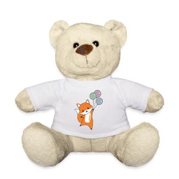 Fuchs süß Tier fliegt Luftballons Kinder - Nounours - blanc - Devant