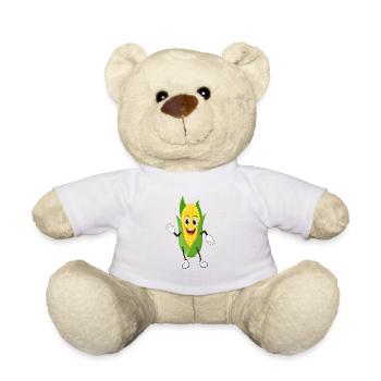 Funny corn cob design agriculture - Teddy Bear - white - Front