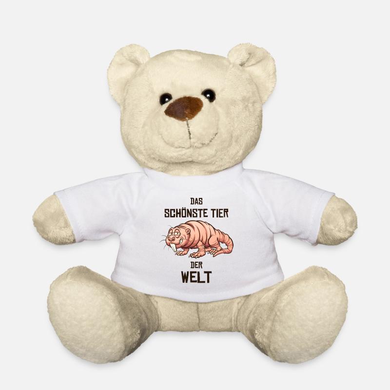 Nacktmull Naked Mole Geschenk - Teddy - Weiß
