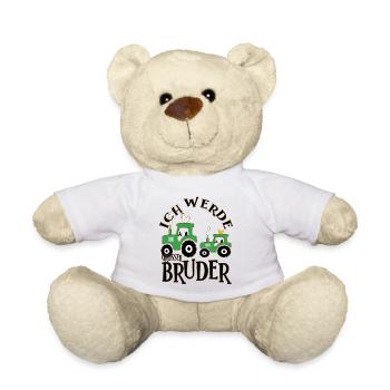 Ich werde großer Bruder Traktor - Teddy - Weiß - Vorne