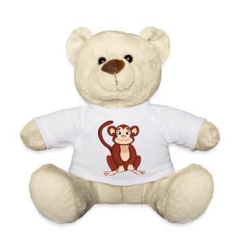 monkey - Teddy Bear - white - Front