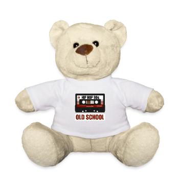 Hip Hop German Rap Rapper Old School - Teddy Bear - white - Front