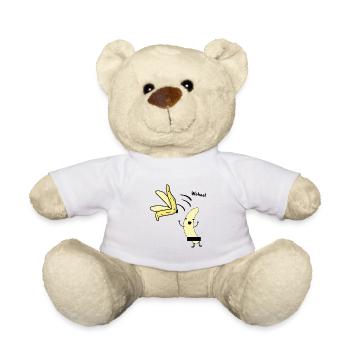 Wohoo! Banana - Dancing banana. Funny. - Teddy Bear - white - Front