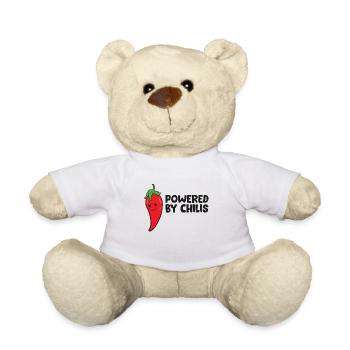 Funny Chili Lover Powered By Chilis - Teddy Bear - white - Front