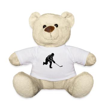 Eishockey Eishockeyspieler Hockey Spieler Geschenk - Teddy - Weiß - Vorne