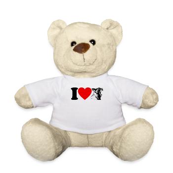 Ich Herz Luchs Damen Wildkatze Luchsmotiv Luchse - Teddy - Weiß - Vorne
