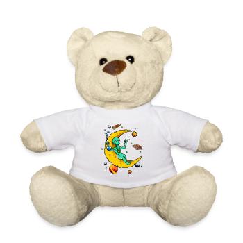 UFO Alien Smoking Weed on Moon Gift - Teddy - Weiß - Vorne