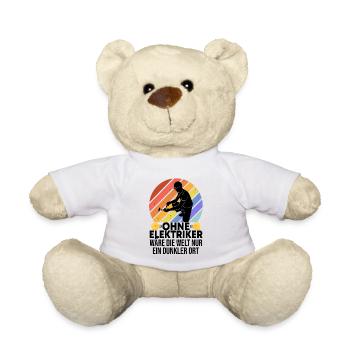 Elektriker Elektroniker Elektromeister Handwerker - Teddy - Weiß - Vorne