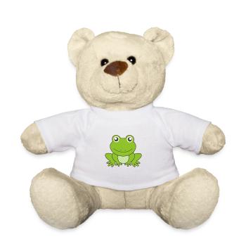 Frosch Frösche lustige Tierfreund Kinder - Teddy - Weiß - Vorne