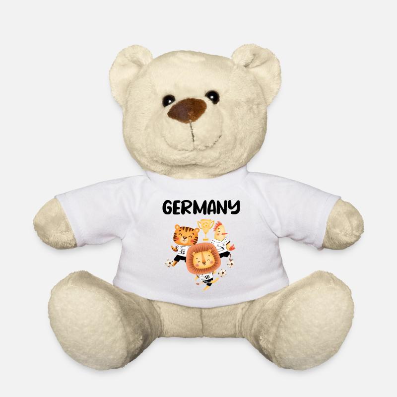 Fußball-Team Deutschland Tiere Geschenk - Teddy - Weiß